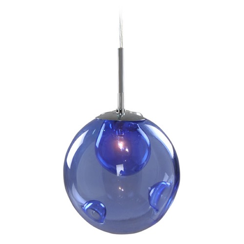 Kalco Lighting Meteor Chrome Mini Pendant by Kalco Lighting 309510CH/SAPPH