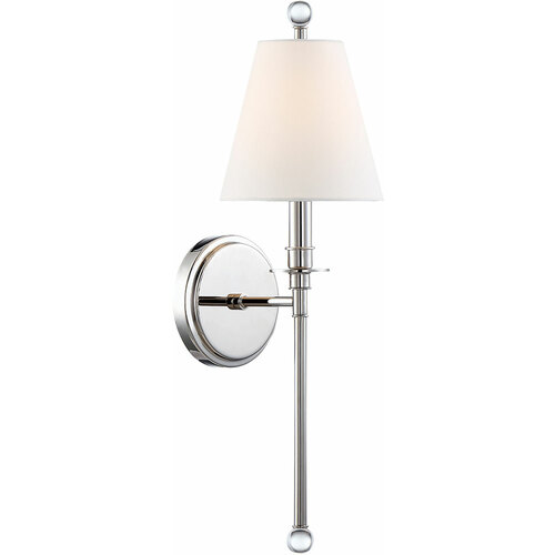 Crystorama Lighting Riverdale 14.5-Inch Sconce in Polished Nickel by Crystorama Lighting RIV-382-PN