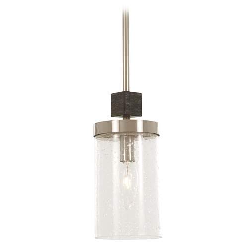 Grey with brushed Nickel Mini Pendant by Minka Lavery