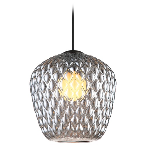 Matteo Lighting Quilted Gem Matte Black Pendant by Matteo Lighting C68103SM