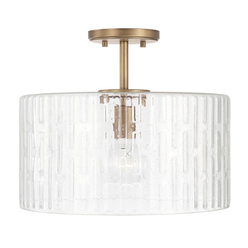 Emerson 15-Inch Aged Brass Semi-Flush Mount by HomePlace by Capital Lighting