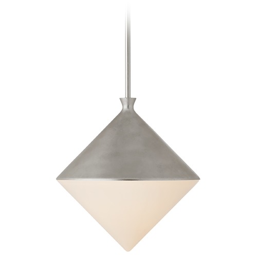 Aerin Sarnen Small Pendant in Burnished Silver Leaf by Visual Comfort Signature