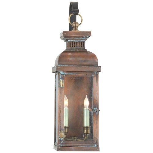 E.F. Chapman Suffork Lantern in Natural Copper by Visual Comfort Signature