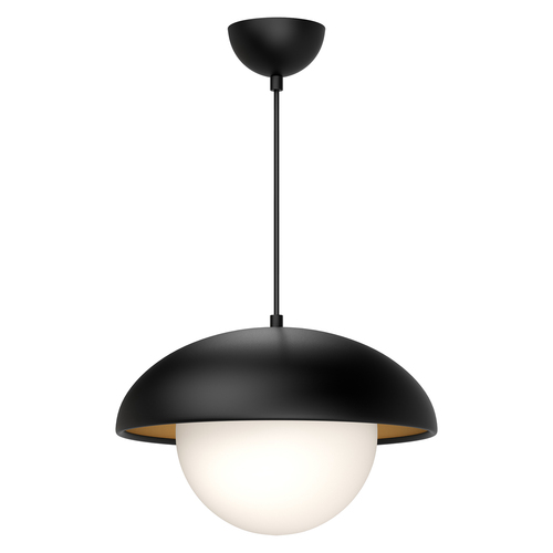 Alora Lighting Rubio Matte Black Pendant Light with Globe Shade