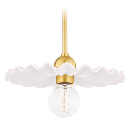 Mitzi by Hudson Valley Mitzi Cora Aged Brass 7-Light Chandelier H499701-AGB/CCR