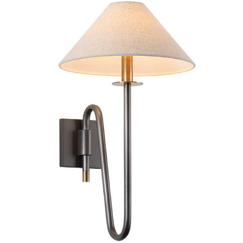 Troy Lighting Mateo Patina Brass & Graphite LED Sconce