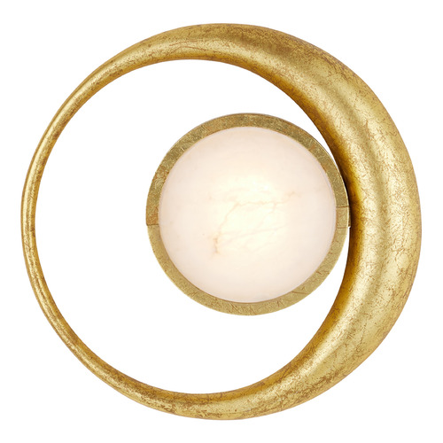 Currey and Company Lighting Currey and Company Marjorie Skouras Muluk Gold Leaf LED Sconce 5900-0059