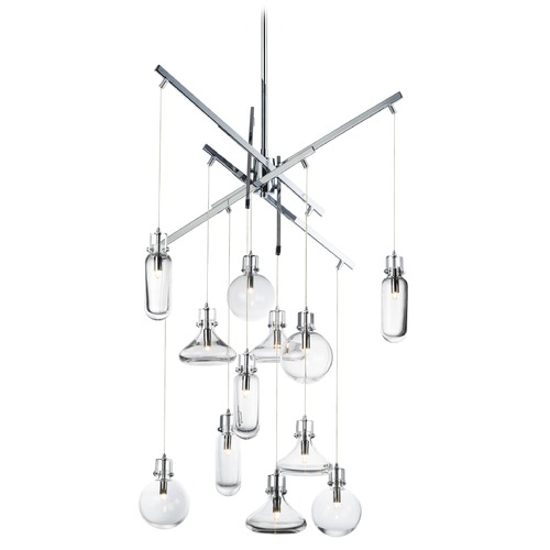 ET2 Lighting Kem Polished Chrome Pendant Light by ET2 Lighting E24312-18PC