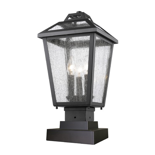 Z-Lite Bayland Black Post Light by Z-Lite 539PHMS-SQPM-BK