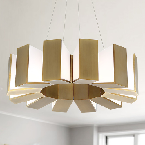 Chronos Aged Brass LED Pendant by Modern Forms