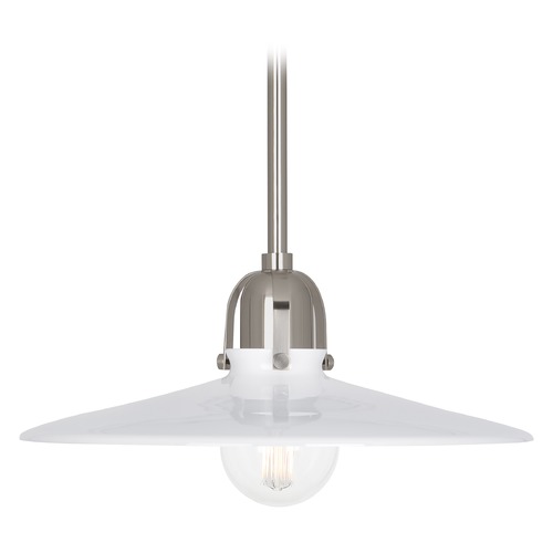 Robert Abbey Lighting Robert Abbey Lighting Rico Espinet Arial Antique Silver Pendant Light with Coolie Shade S615