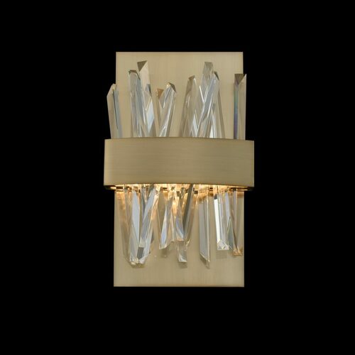 Glacier LED ADA Wall Sconce in Champagne Gold by Allegri Crystal