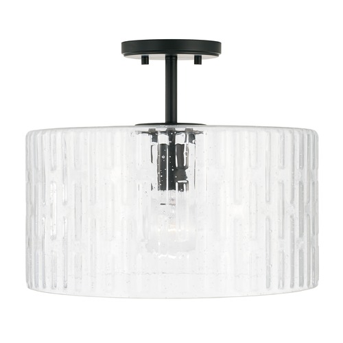 Emerson 15-Inch Matte Black Semi-Flush Mount by HomePlace by Capital Lighting