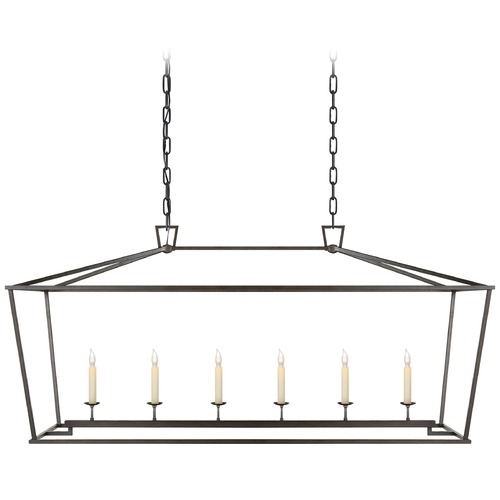 E.F. Chapman Darlana Linear Lantern in Aged Iron by Visual Comfort Signature