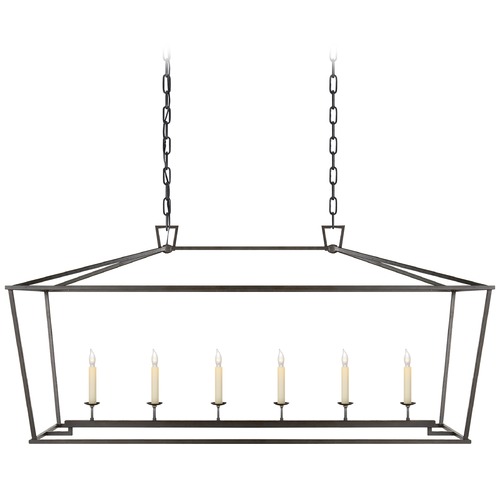 Visual Comfort Signature Collection E.F. Chapman Darlana Linear Lantern in Aged Iron by Visual Comfort Signature CHC2166AI