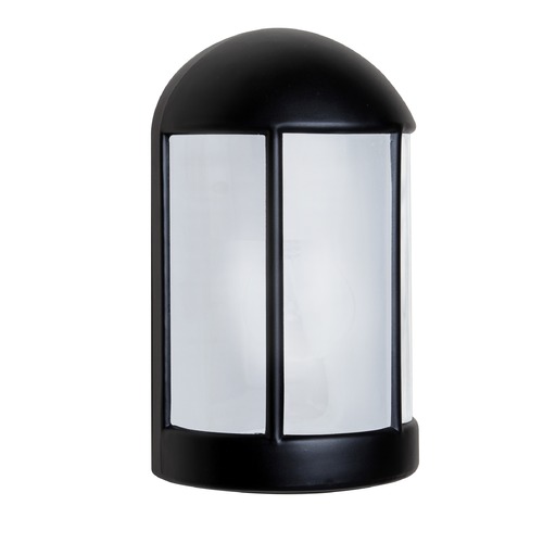 Besa Lighting Frosted Glass Outdoor Wall Light Black Costaluz by Besa Lighting 315257-FR