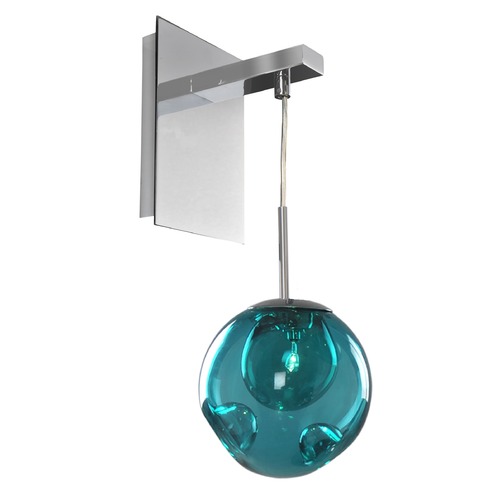 Kalco Lighting Meteor Chrome Sconce by Kalco Lighting 309520CH/AQUA