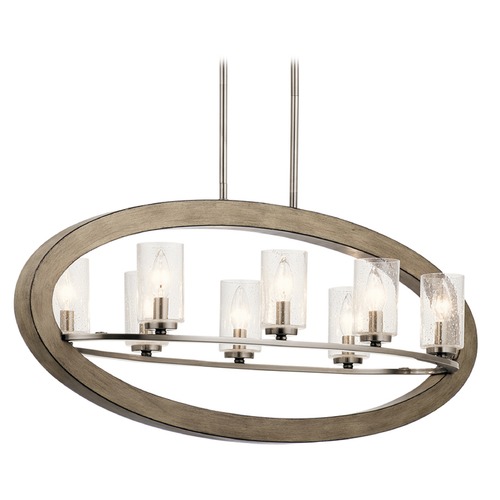 Grand Bank 36-Inch Oval Chandelier in Distressed Antique Gray by Kichler Lighting