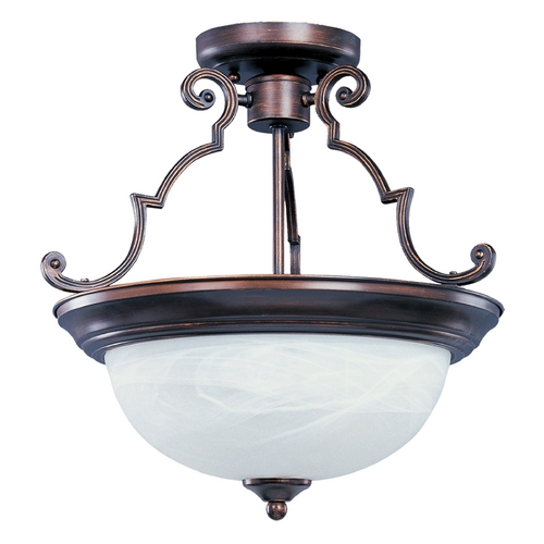 Maxim Lighting Maxim Lighting Essentials Oil Rubbed Bronze Semi-Flushmount Light 5844MROI