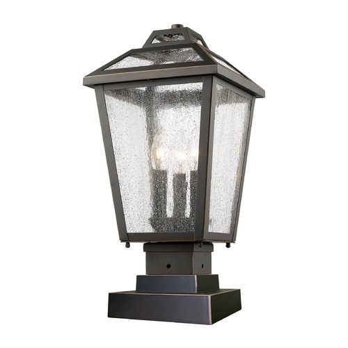 Z-Lite Bayland Oil Rubbed Bronze Post Light by Z-Lite 539PHMS-SQPM-ORB