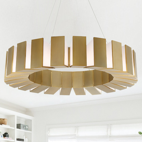 Modern Forms by WAC Lighting Chronos Aged Brass LED Pendant by Modern Forms PD-75950-AB