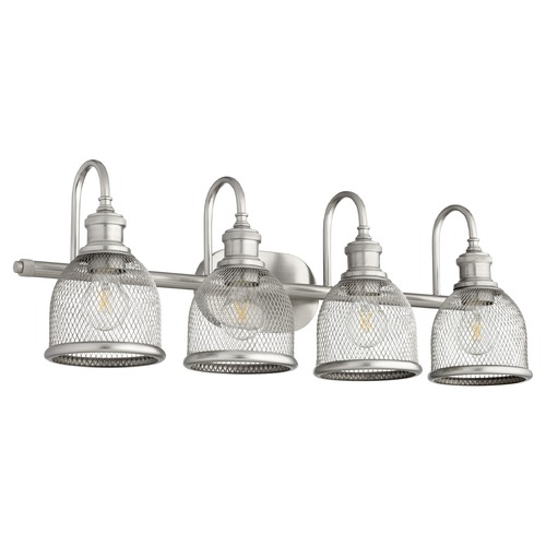 Quorum Lighting Omni Satin Nickel Bathroom Light by Quorum Lighting 5212-4-65