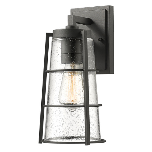 Helix Black Outdoor Wall Light by Z-Lite