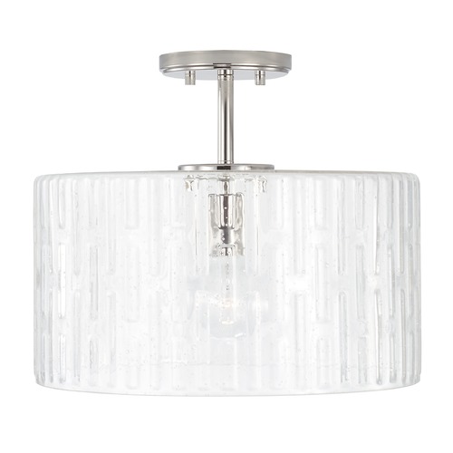 HomePlace by Capital Lighting Emerson 15-Inch Polished Nickel Semi-Flush Mount by HomePlace by Capital Lighting 241311PN