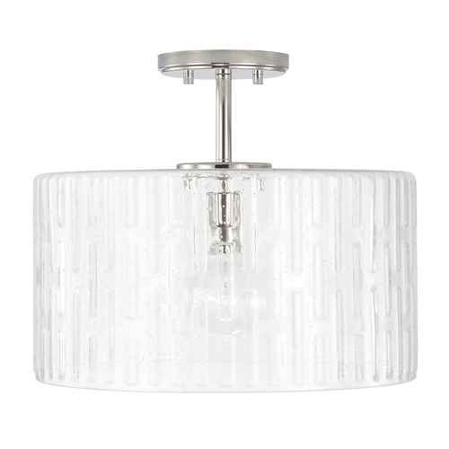 Emerson 15-Inch Polished Nickel Semi-Flush Mount by HomePlace by Capital Lighting