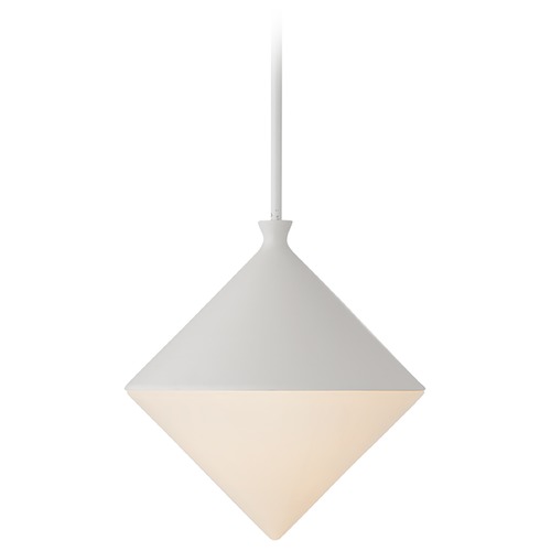 Visual Comfort Signature Collection Aerin Sarnen Small Pendant in Matte White by Visual Comfort Signature ARN5355WHTWG