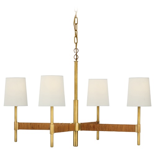 Visual Comfort Signature Collection Suzanne Kasler Elle Large Chandelier in Brass by Visual Comfort Signature SK5555HABDRTL
