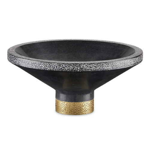 Currey and Company Vincent Black & Brass Bowl