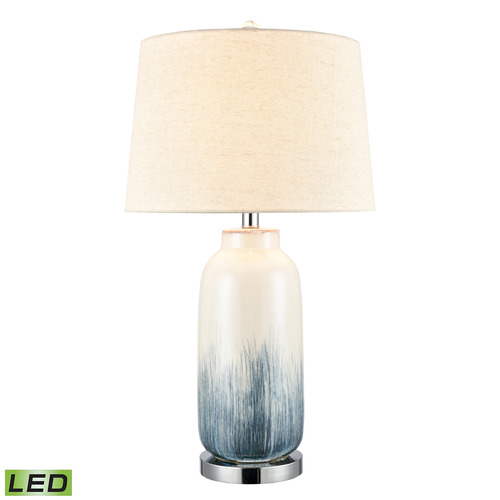 Elk Lighting Elk Lighting Cason Bay Blue & Brushed Steel LED Table Lamp with Empire Shade S0019-8027-LED