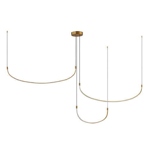 Kuzco Lighting Talis Brushed Gold LED Multi-Light Pendant