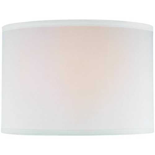 Lite Source Lighting Off-White Drum Lamp Shade with Spider Assembly by Lite Source Lighting CH1152-14OFF/WH