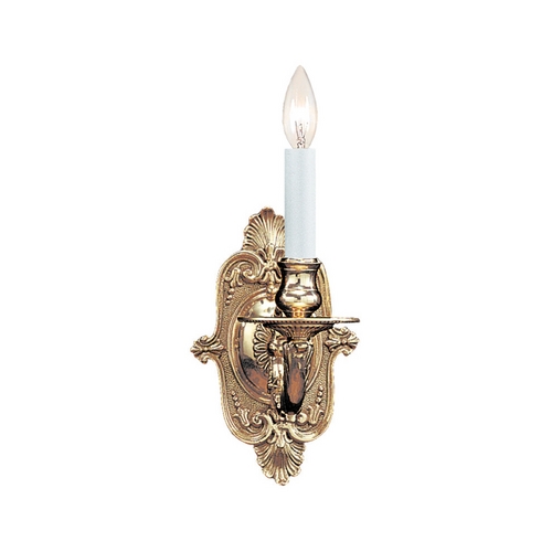 Sconce Wall Light in Polished Brass Finish