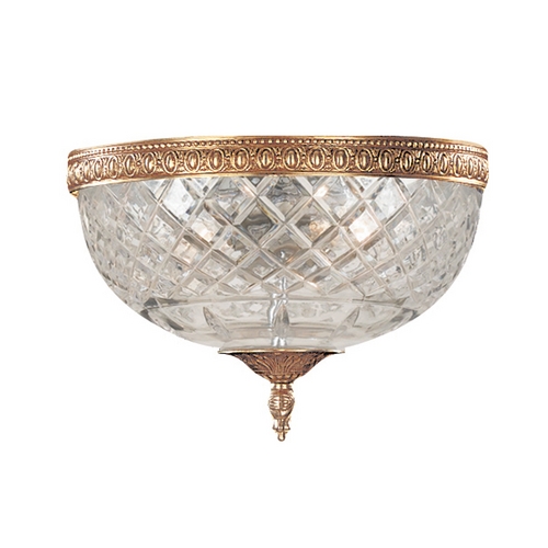 Crystorama Lighting Richmond Crystal Flush Mount in Olde Brass by Crystorama Lighting 117-10-OB