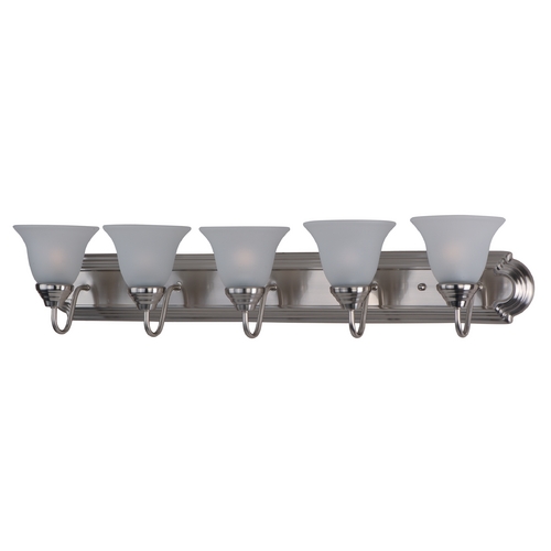 Maxim Lighting Essentials Satin Nickel Bathroom Light by Maxim Lighting 8015FTSN