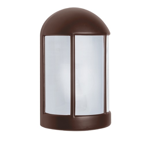 Frosted Glass Outdoor Wall Light Bronze Costaluz by Besa Lighting