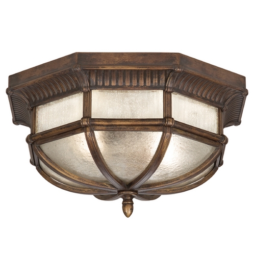 Seeded Glass Flush Mount Bronze Fine Art Lamps