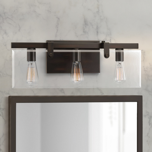 Glayse Antique Bronze 3-Light Bathroom Light by Progress Lighting