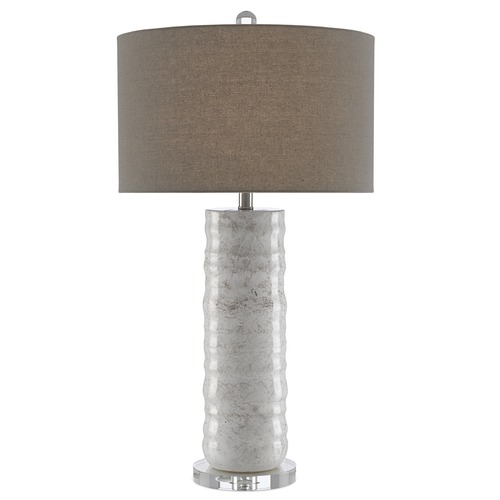 Currey and Company Pila Ivory / Taupe Table Lamp with Drum Shade