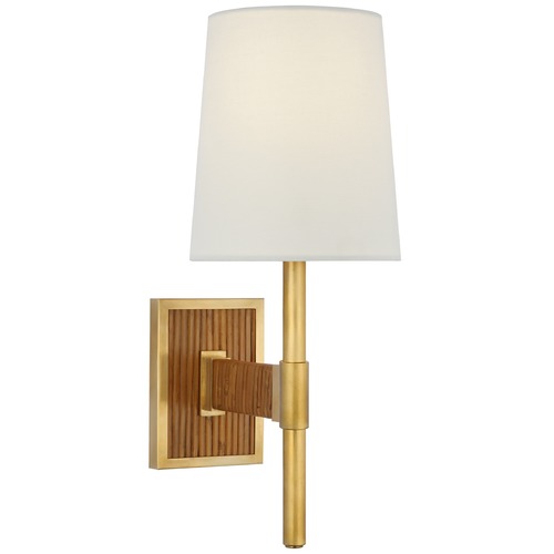 Visual Comfort Signature Collection Suzanne Kasler Elle Small Single Sconce in Brass by Visual Comfort Signature SK2555HABDRTL