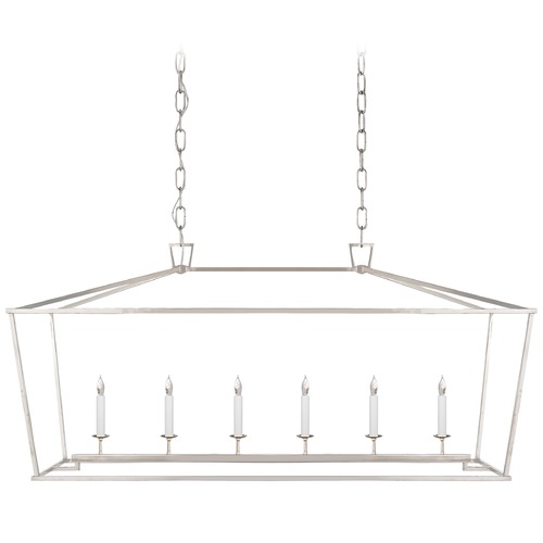 Visual Comfort Signature Collection E.F. Chapman Darlana Linear Lantern in Nickel by Visual Comfort Signature CHC2166PN