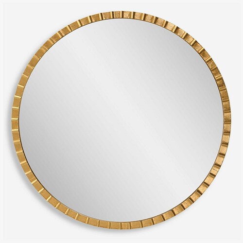Dandridge 42-Inch Round Mirror in Gold by Uttermost Lighting