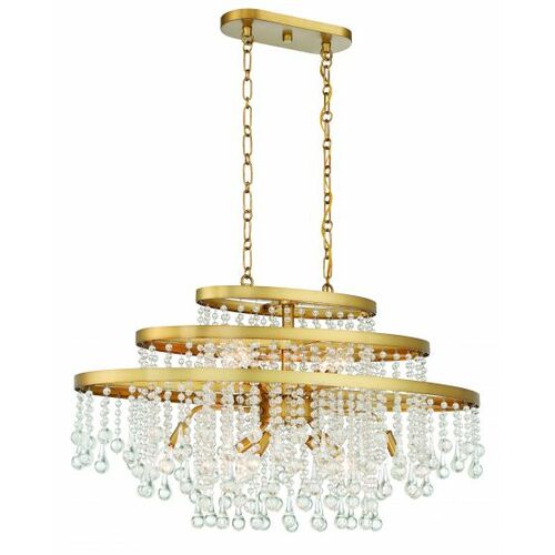 Savoy House Luna 36-Inch Oval Crystal Chandelier in Warm Brass by Savoy House 1-1867-10-322