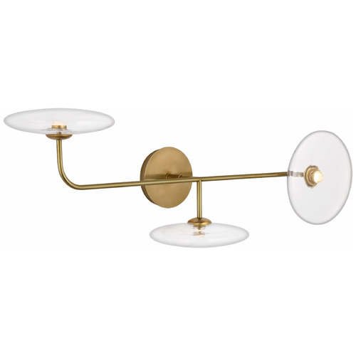 Visual Comfort Signature Collection Ian K. Fowler Calvino Arched Sconce in Antique Brass by VC Signature S2691HABCG