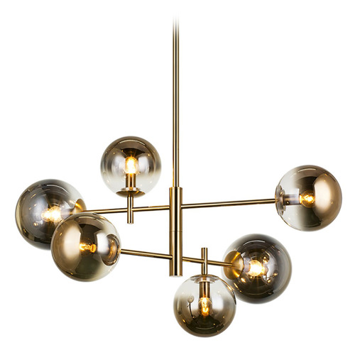 Matteo Lighting Matteo Lighting Averley Aged Gold Brass Chandelier C70706AGAG