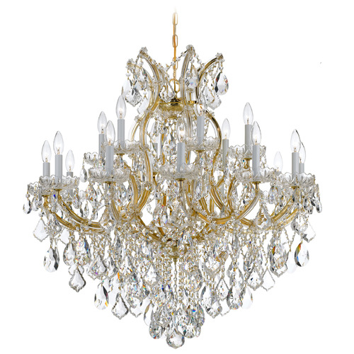 Crystorama Lighting Crystorama Lighting Maria Theresa Gold Crystal Chandelier 4418-GD-CL-S