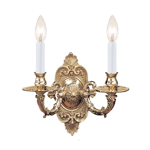 Crystorama Lighting Sconce Wall Light in Polished Brass Finish 642-PB